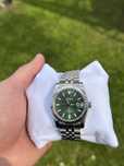 Wyjątkowy Seiko Mod 36mm Datejust Palmowa zieleń z datownikiem