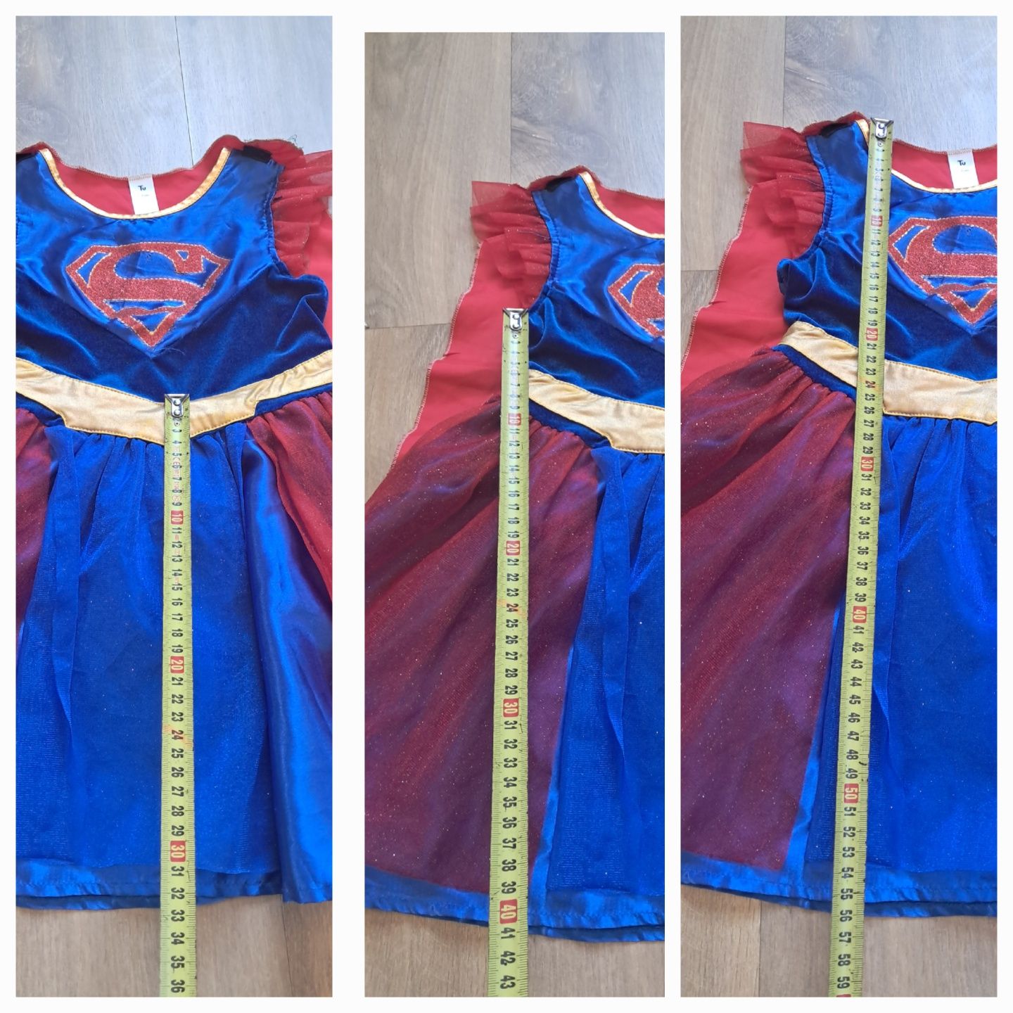 Supergirl superwoman sukienka + peleryna strój przebranie 110-116