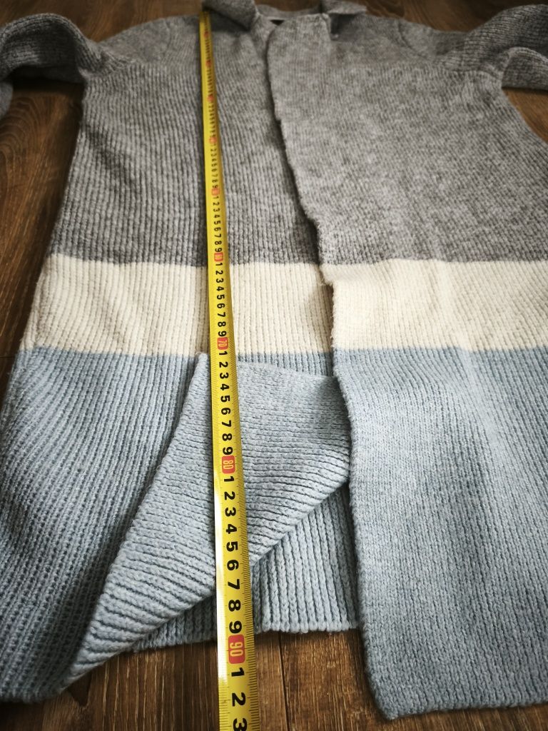 Gruby sweter kardigan damski