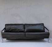 Sofa Skórzana Chrom Knoll Bauhaus Vintage lata 70 80 Niemcy