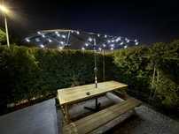 Chapeu de sol com luzes led 280x140