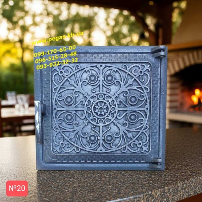 Дверцы чугунные печные, печи, барбекю, мангал, грубу