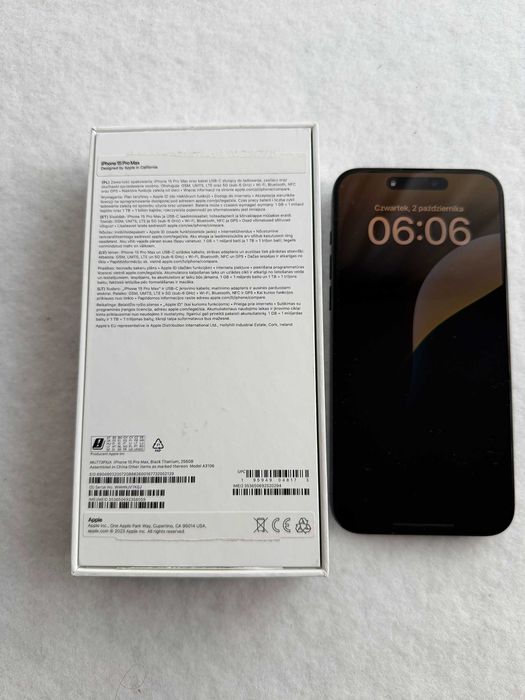 iPhone 15 Pro Max 256 GB Black Titanium. Stan Idealny! Faktura VAT