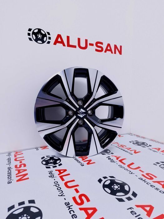 NOWE alufelgi SUZUKI 16" 4x100: ALTO BALENO LIANA SWIFT...Czarny Poler