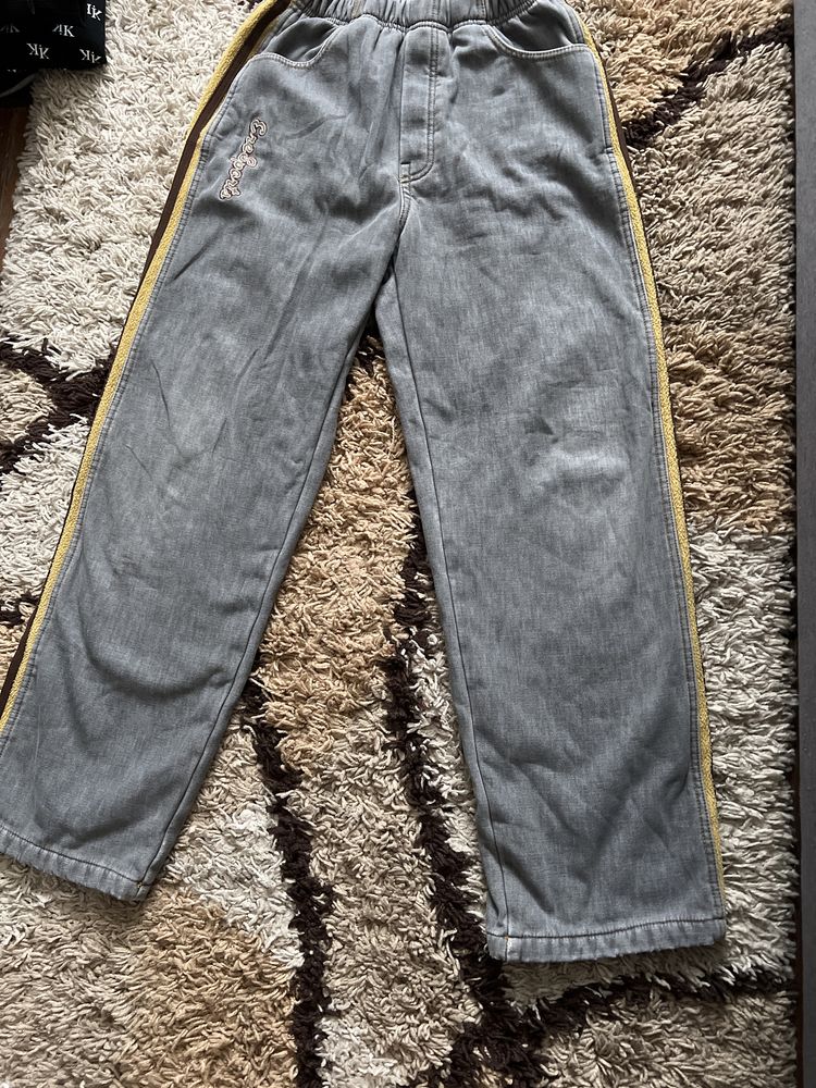 Теплые джинсы штаны на 10-11-12 -13 лет утепленные брюки