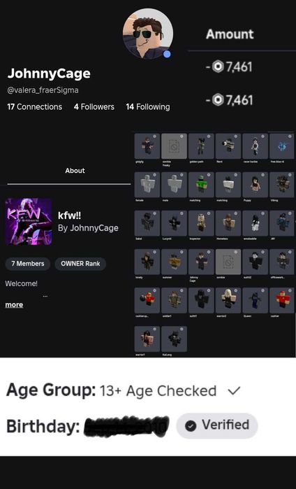 Roblox роблокс аккаунт