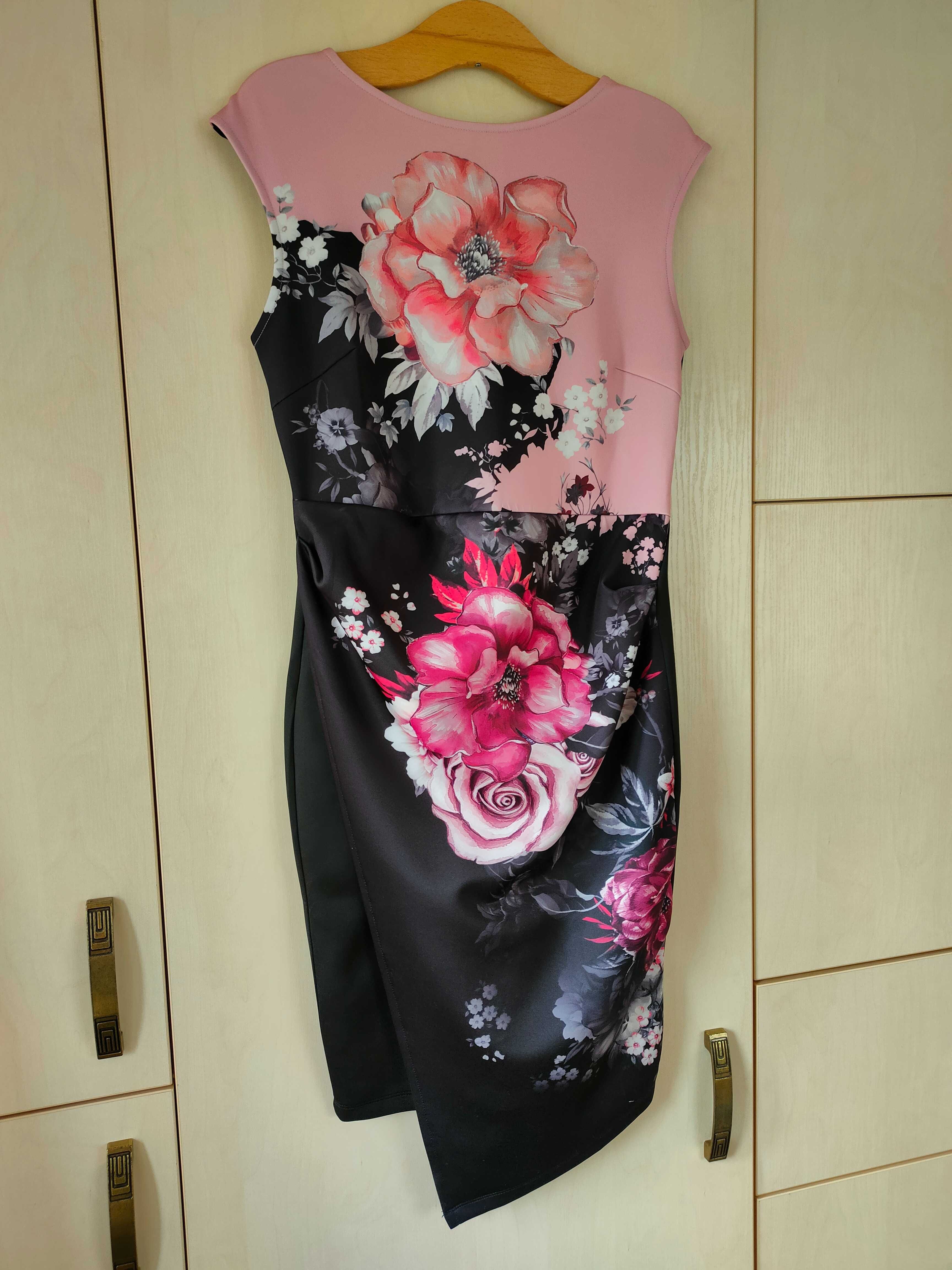 NOWA, czarna, elegancka sukienka r.40/42, Bodyflirt (Bonprix)