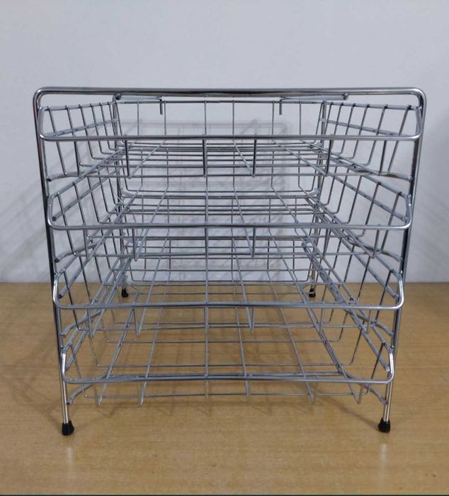 Chrome Wire Desk Organizer / Module with 4 Drawers for Office Use64287244543363120