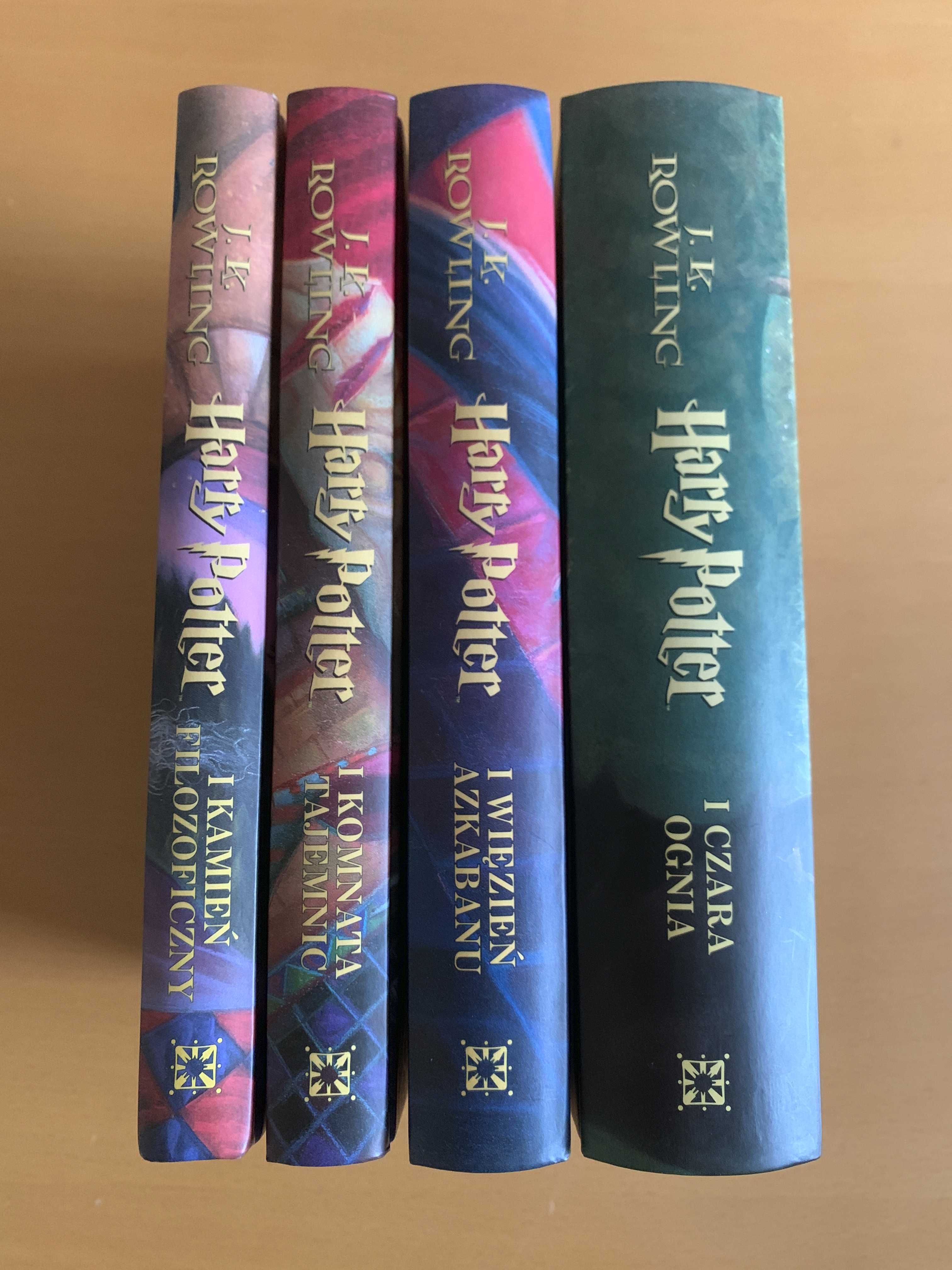 Harry Potter tomy 1-4, wydanie 2001, twarda oprawa, jak nowe
