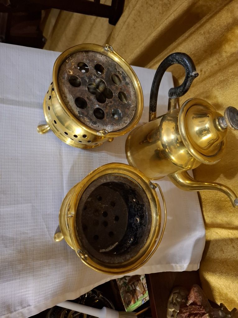 Чайник на углях с подогревом
