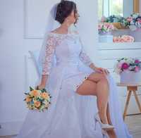Свадебное платье короткое + туфли