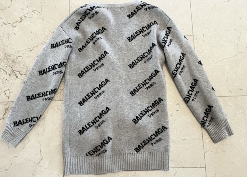 Balenciaga szary kardigan