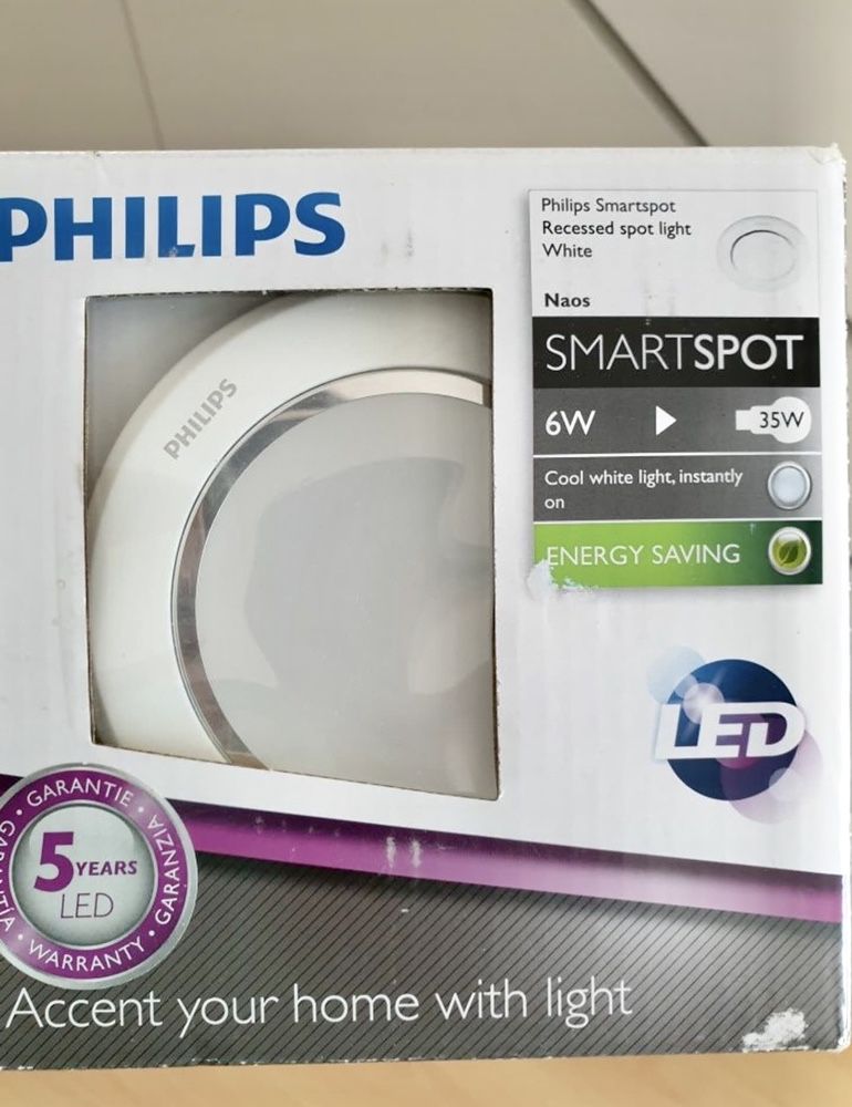 Foco LED Philips Slim branco