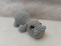 Maskotka na szydełku hipopotam hipcio szydełkowy prezent handmade