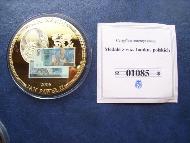 Stare monety Jan Paweł II 50 zł Banknot 2006