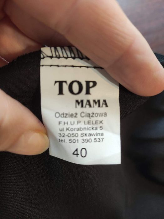 Zestaw ciążowy: spodnie r.36 + spódnica r.40