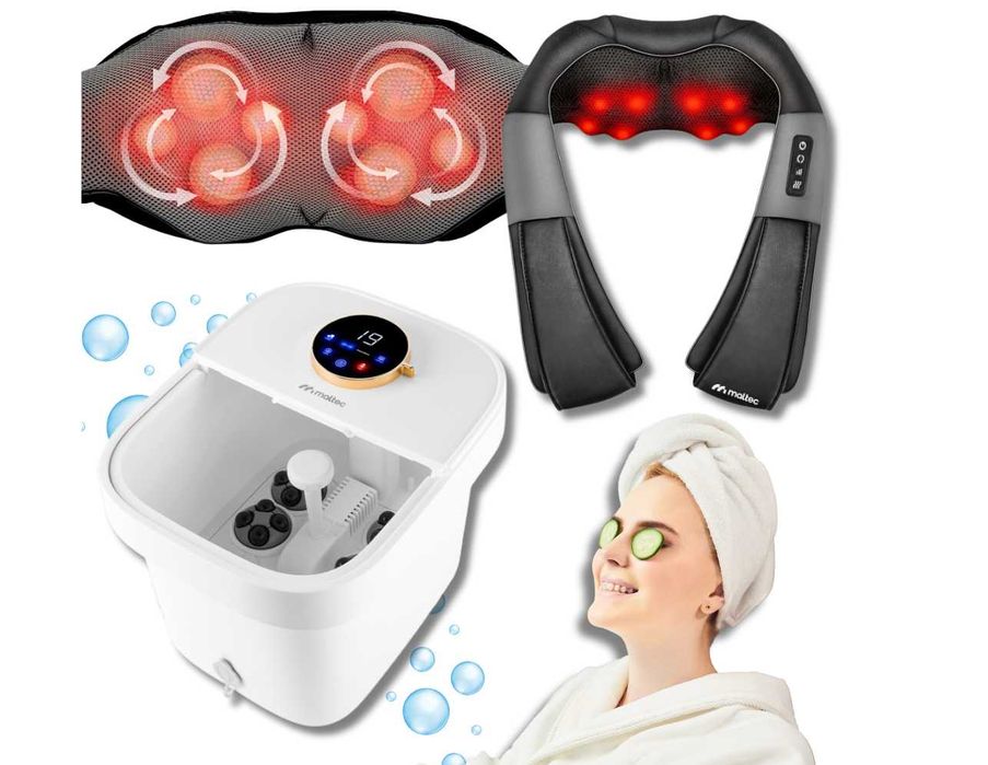 ZESTAW do masażu RELAKSU Hydromasażer wodny + Masażer szyji karku SPA