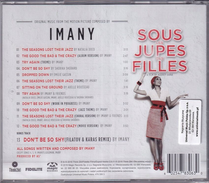 Imany - Sous Les Jupes Des Filles - CD