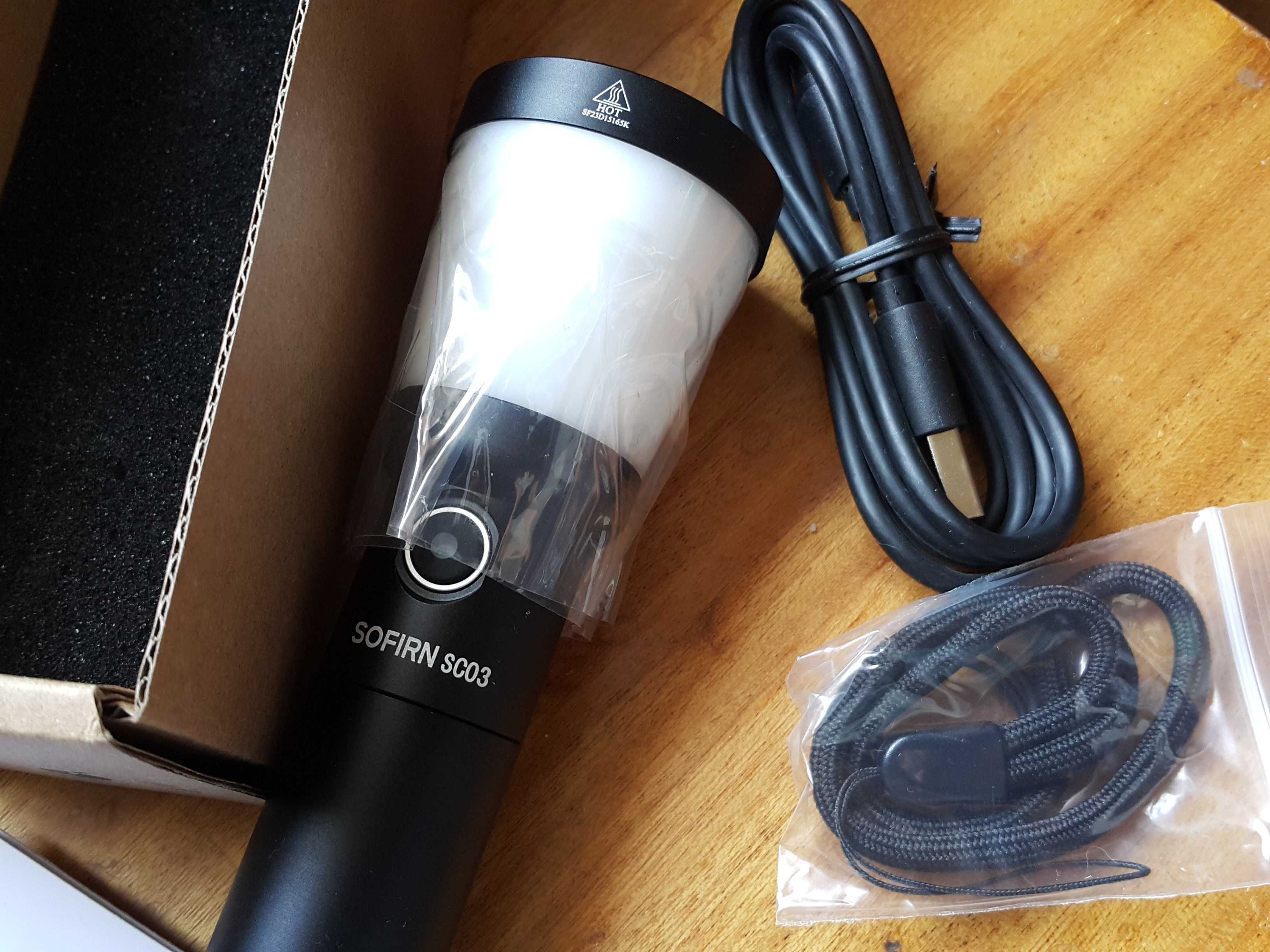 Latarka Sofirn SC03 + akumulator 21700 - 5000mAh