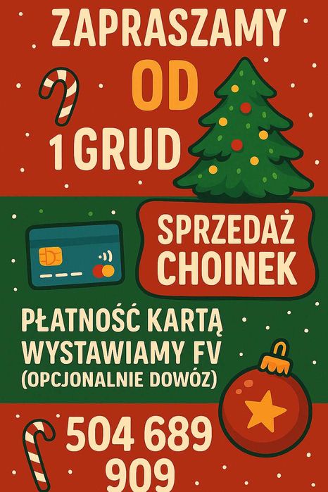 Choinki Gorzów – Jodła kaukaska • Parking BIG Gorzów • Dowóz • Stroiki