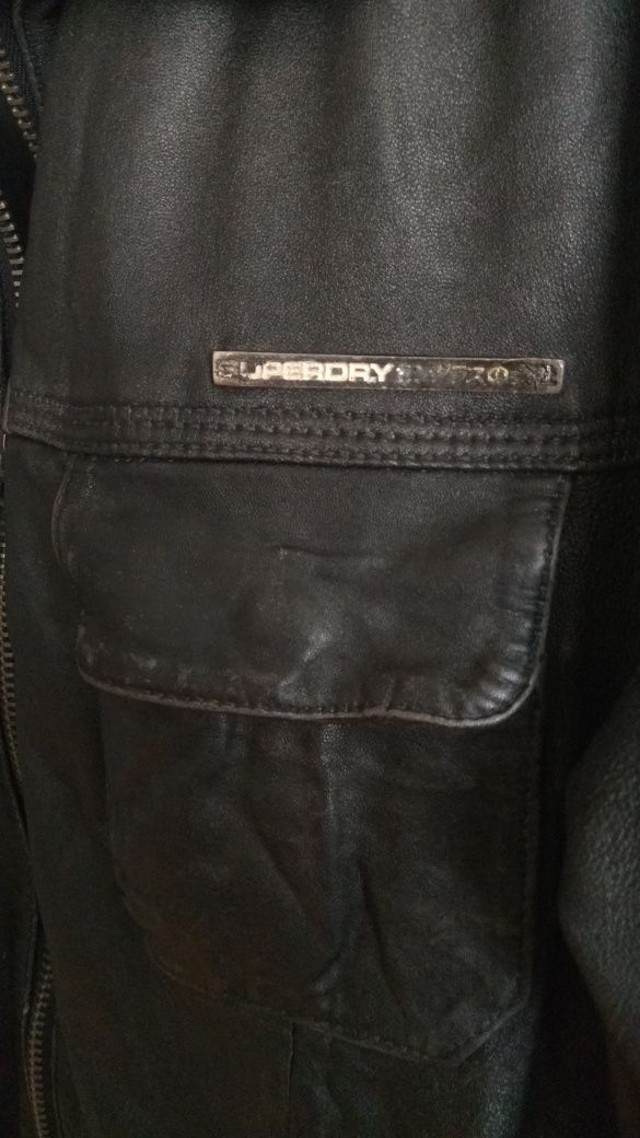 Кожаная куртка, пилот, бомбер, косуха. SuperDry