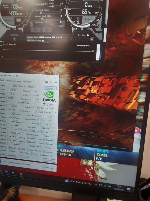 Видеокарта КАК НОВАЯ ASUS TURBO GTX 1070 Ti 8GB пломба др.