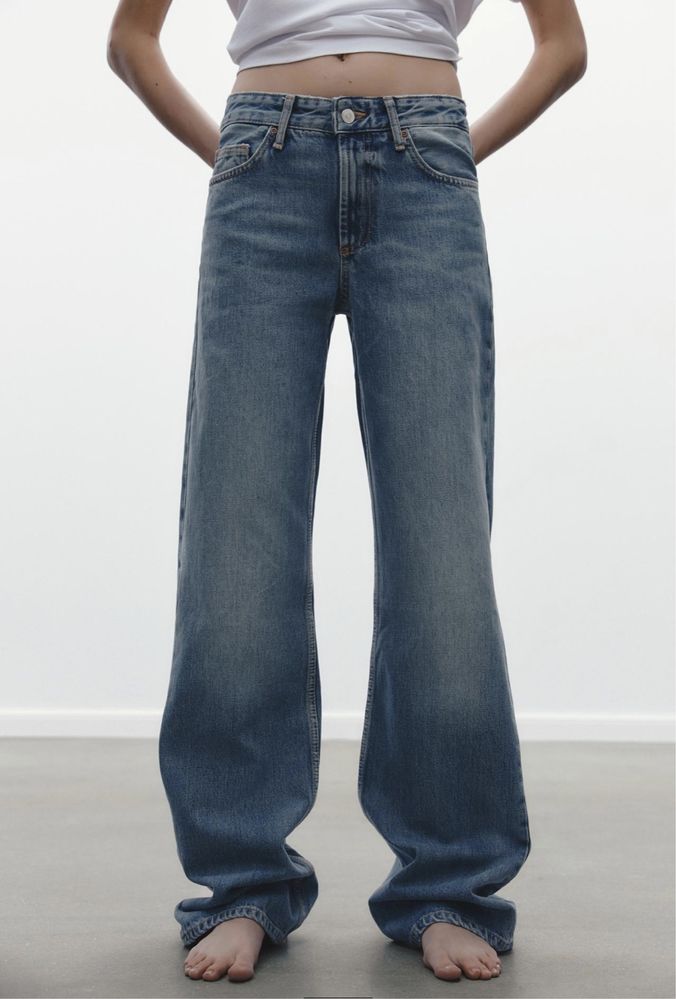 Джинсы Zara wide leg 36