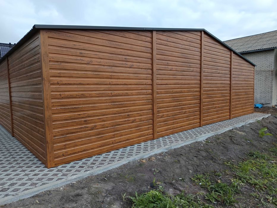 Garaż blaszany garaż blaszak 9x6 7x5 6x6 profil poziom Rus-Stal kolor