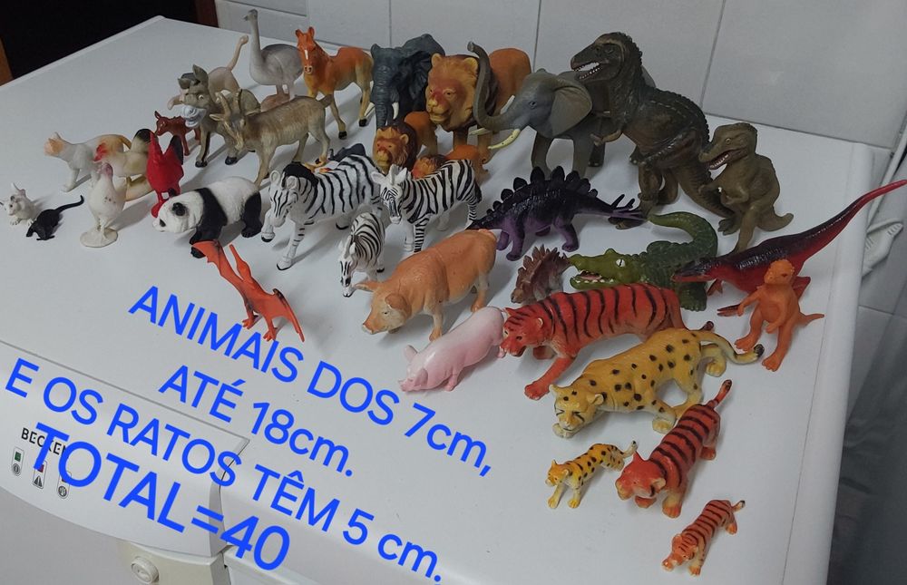 40 ANIMAIS MINIATURA SELVAGENS E DA QUINTA,BRINCAR.Casa,Quarto,Garagem