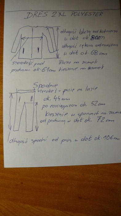 Nowy dres męski XL