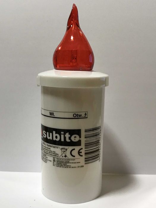 Wkład LED Subito S6 Czerwony do 960h znicz stroik kolory do wyboru