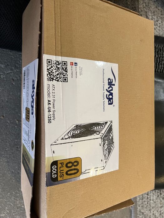 Nowy zasilacz Akyga 1250W 80 PLUS GOLD AK-U4-1250