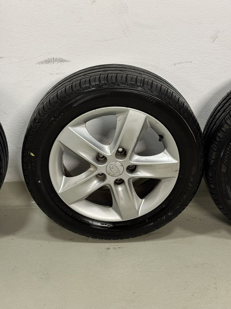 Koła alu felgi Kia 5x114.3 R16 opony letnie Bridgestone 205/55R16