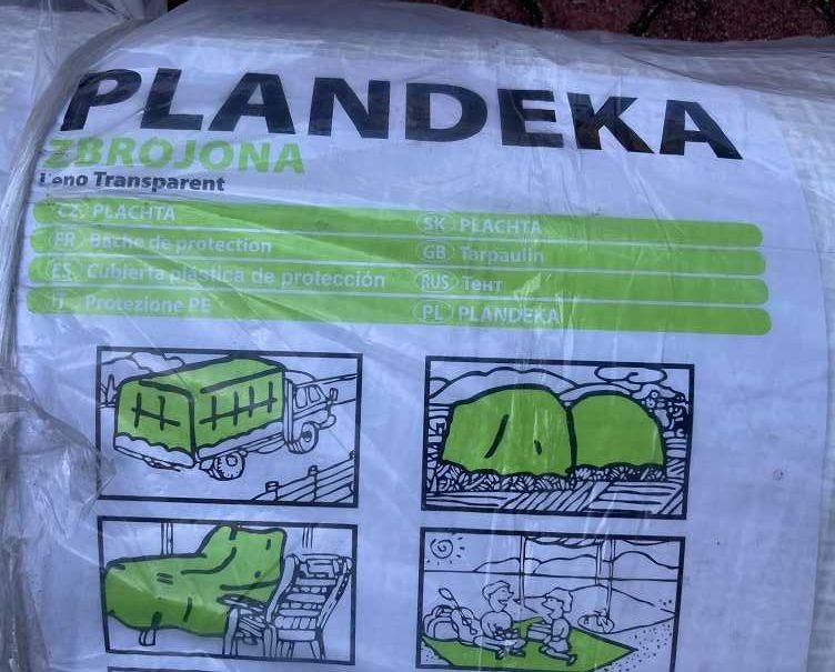 Przeźroczysta Zbrojona PLANDEKA 10x12m, 100 g/m2, Wimar NOWA