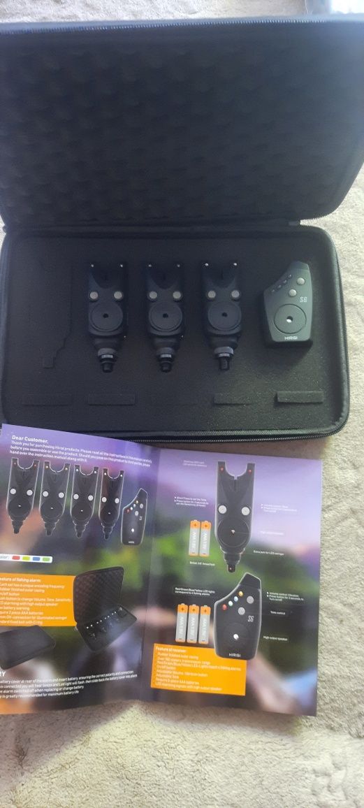 Hirisi sygnalizator elektroniczny karpiowy  centralka 3+1 etui