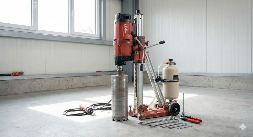 Прокат установки для алмазного буріння, різки бетону + алмазні коронки