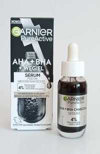 Serum przeciw niedoskonałościom Garnier Pure Active AHA + BHA + Węgiel