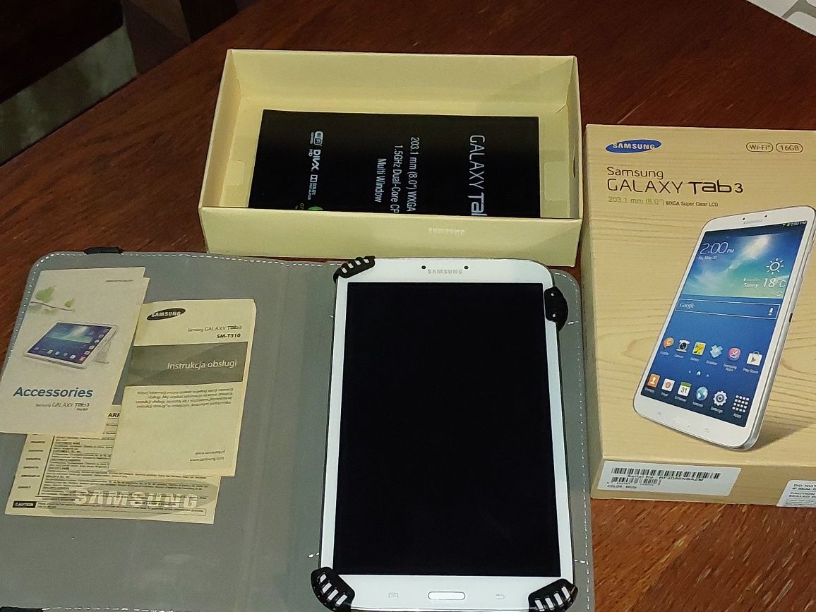 8 cali TABLET Samsung Galaxy TAB3 T310 8" 16GB Słuchawki komplet=290zł