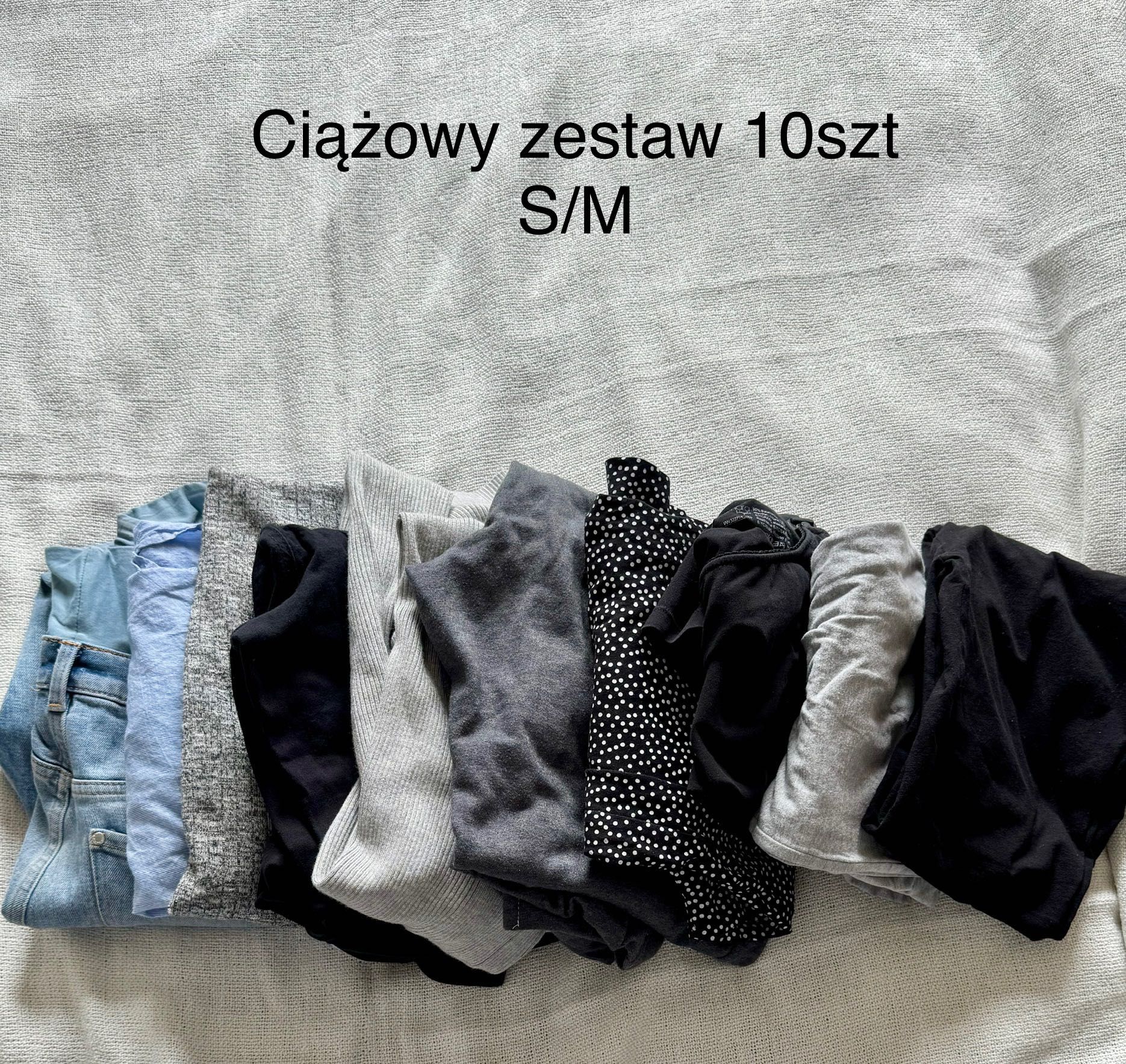 Zestaw paka ubrań ciążowych s/m