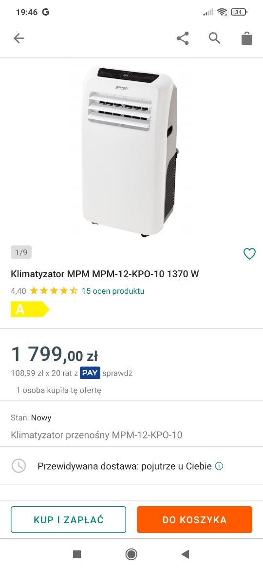 Nowy klimatyzacja MPM