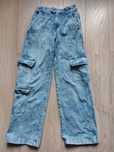 Spodnie jeans Wide Leg Cargo H&M r. 158