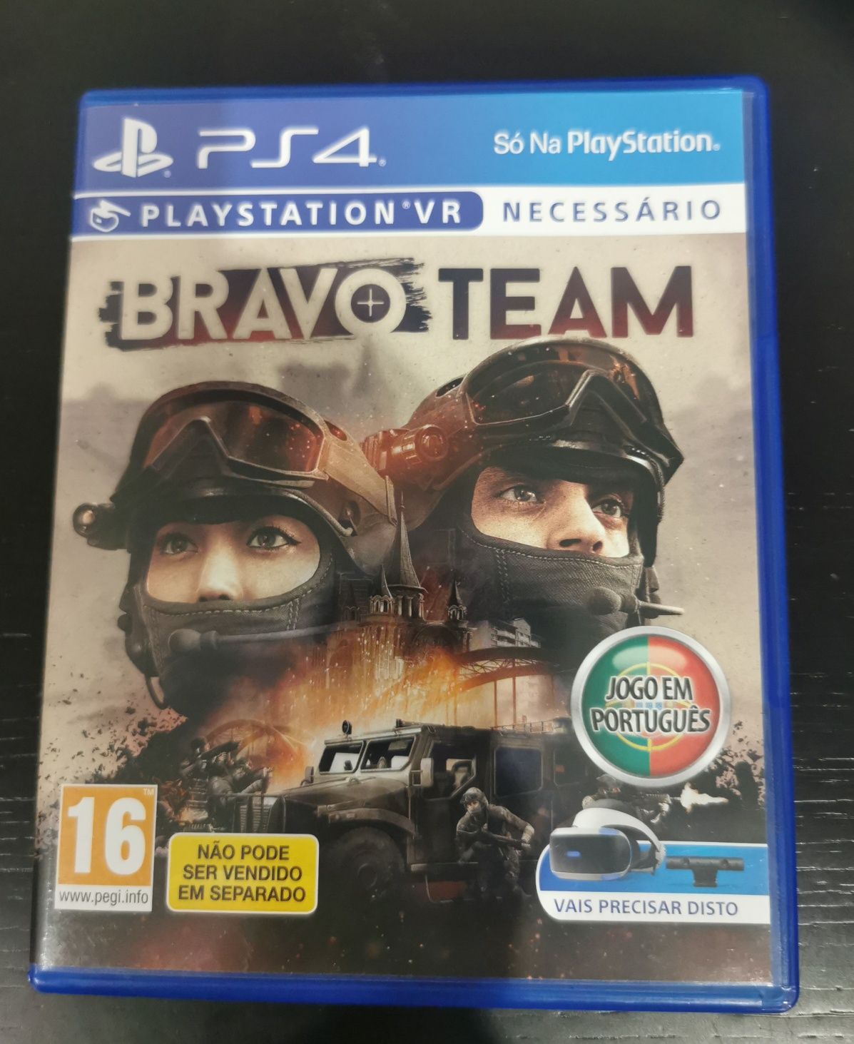 Pistola VR PS4 + jogo Bravo Team