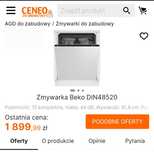 Zmywarka do zabudowy 60cm Beko DIN48520