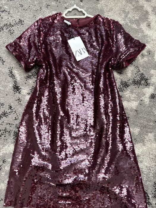 сукня платье zara  13-14 164см марсала пайєтки на новий рік