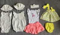 Набір лінього одягу для дівчинки,пісочник,боді 68-74