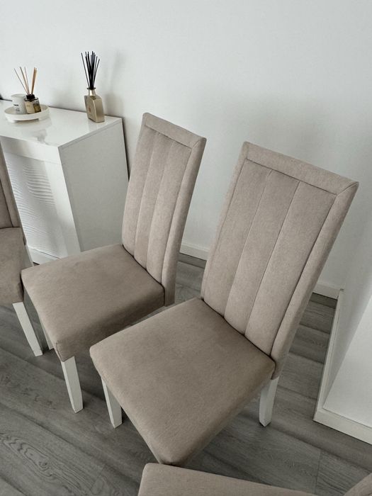 Conjunto 4 cadeiras de tecido bege