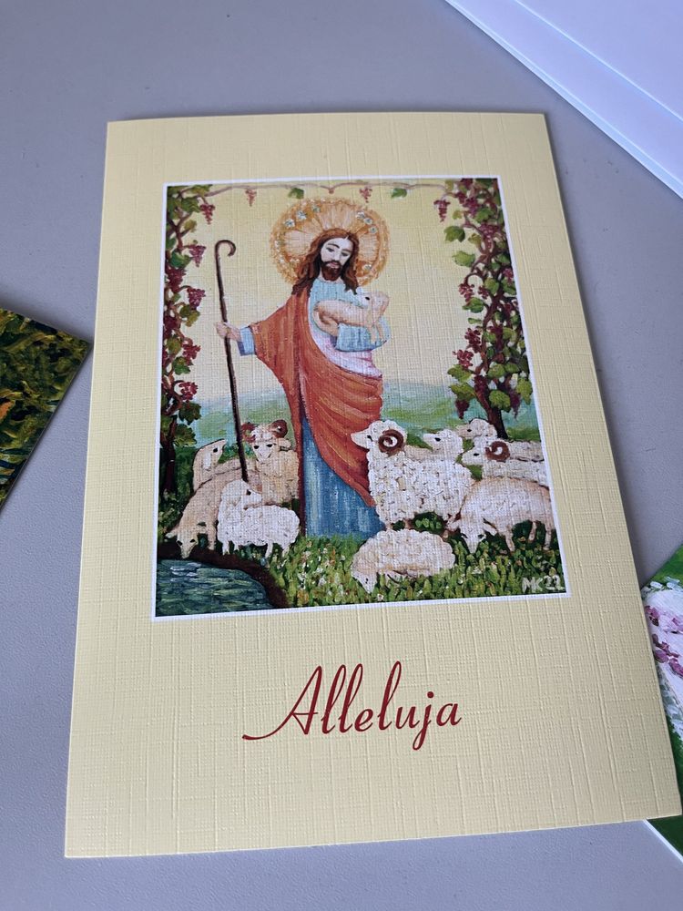 Kartki świąteczne Wielkanoc z kopertami 3 sztuki