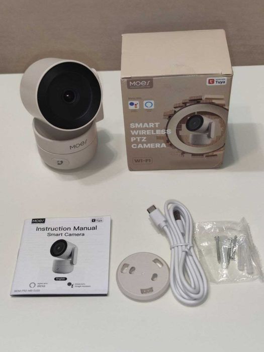 Поворотна Wi-Fi камера MOES TUYA 4MP выдеоспостереження + радіоняня!