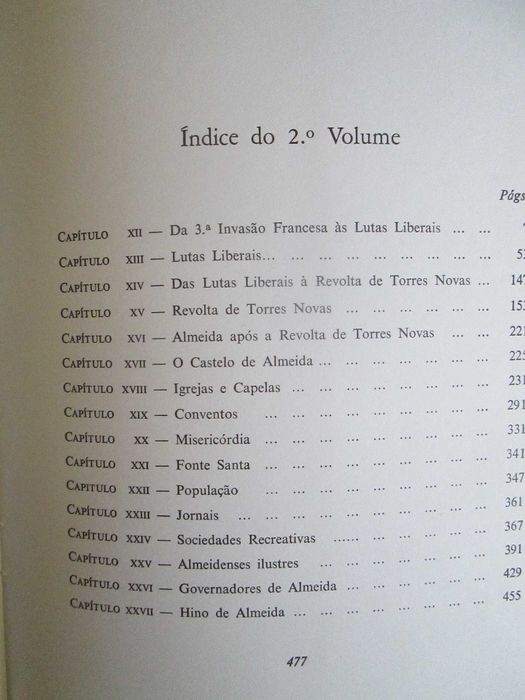 Almeida Subsídios para a sua História, José Vilhena De Carvalho - 2vol