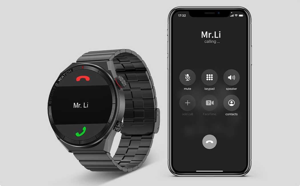 ZEGAREK SMARTWATCH MĘSKI EKG rozmowy menu PL Android iOS dzień ojca